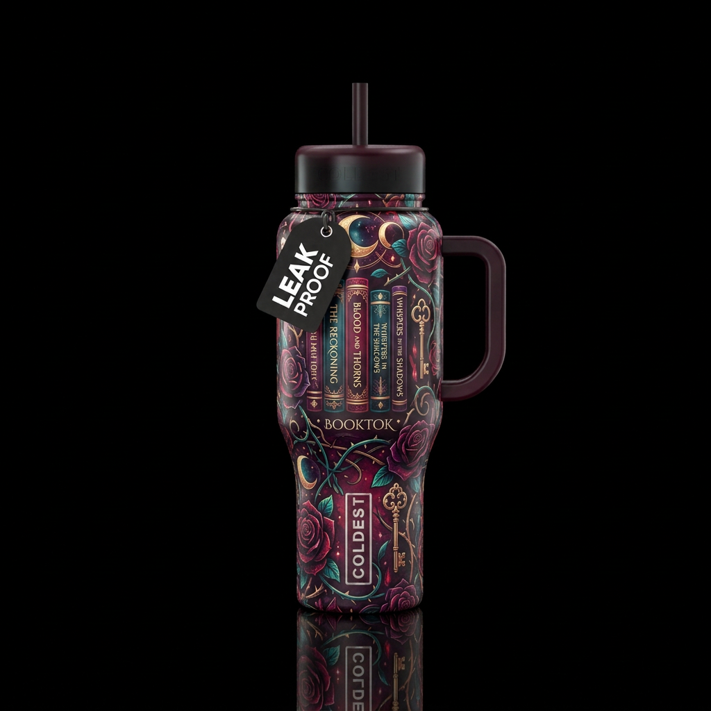 Dark romance booktok water bottle design