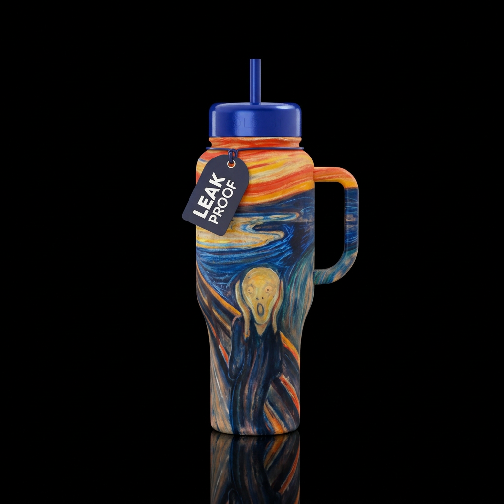 The Scream water bottle design