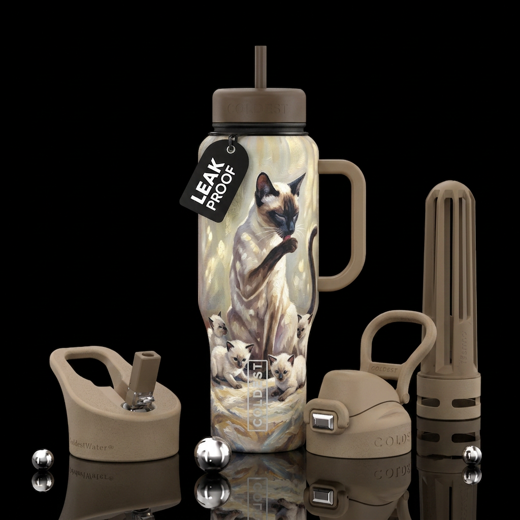 Oil painting showing evidence of brushstrokes , ba... water bottle design