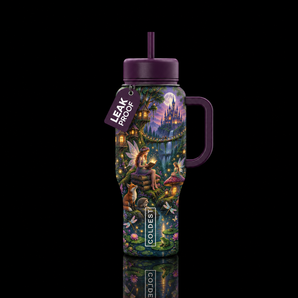 Fairy and friends water bottle design