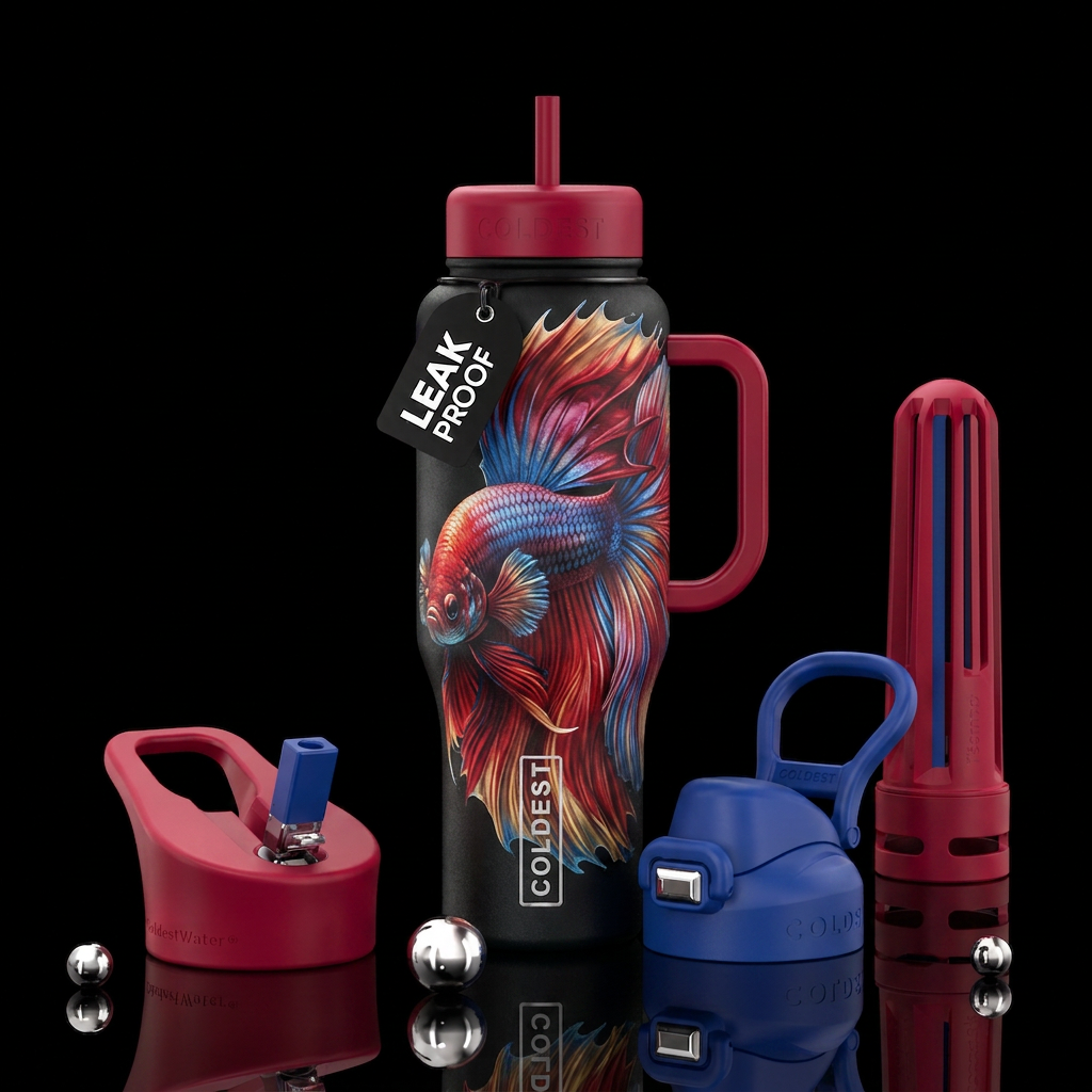 Beta fish water bottle design