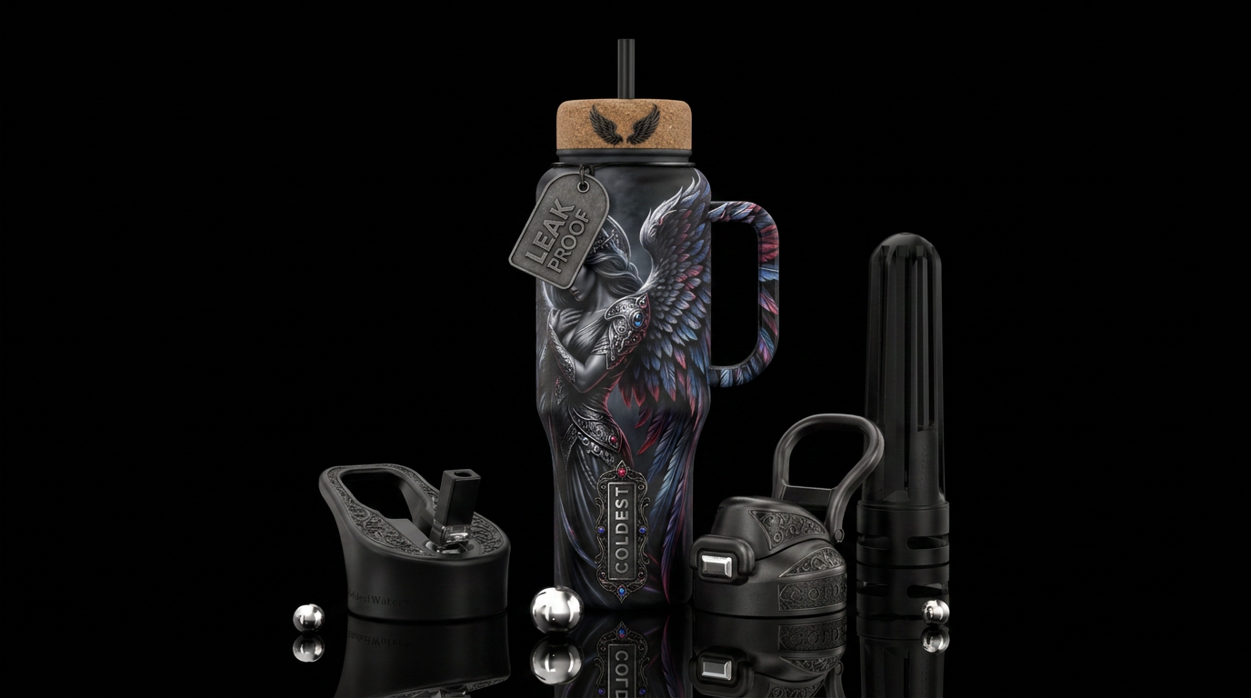 Dark Angel water bottle design
