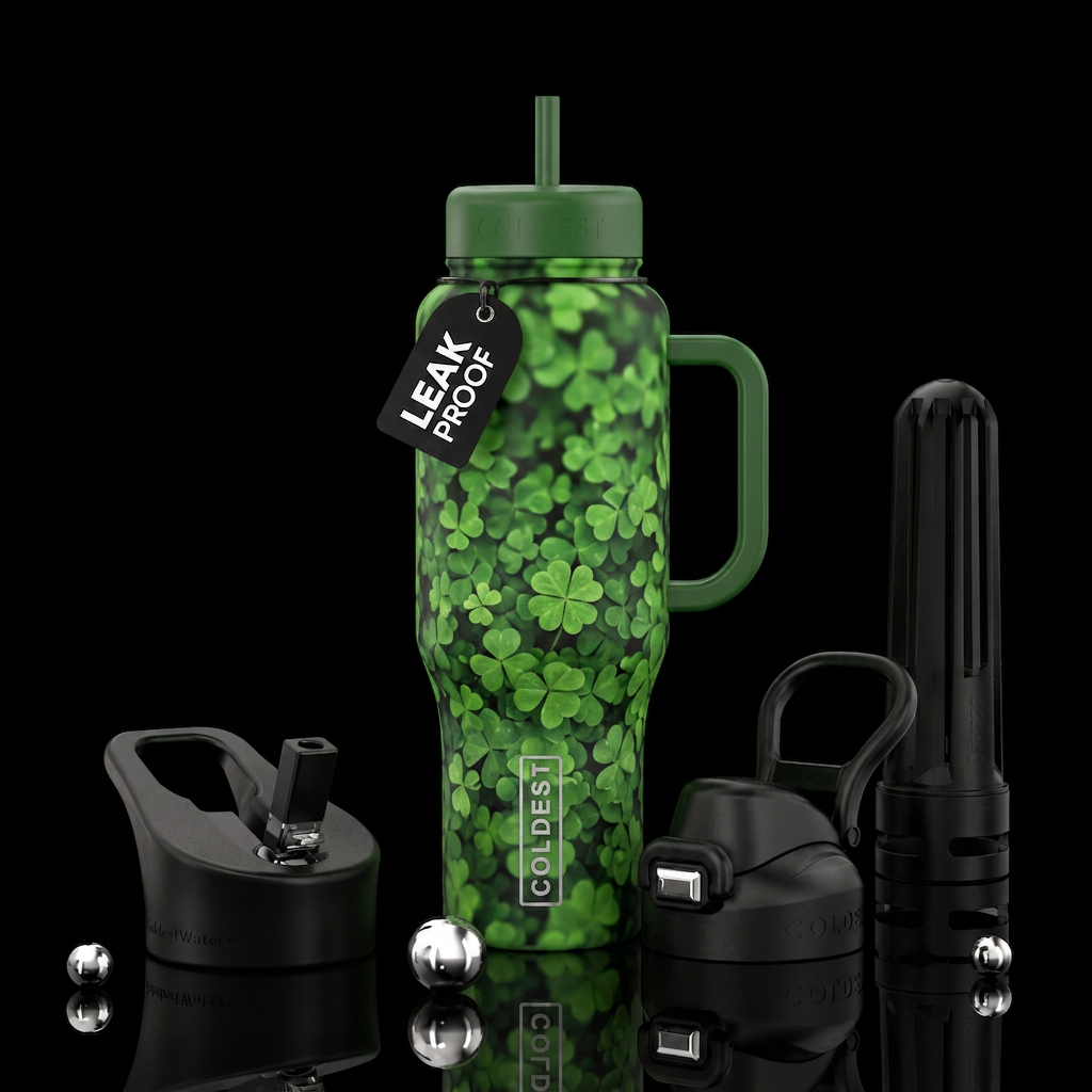 Clover fields water bottle design