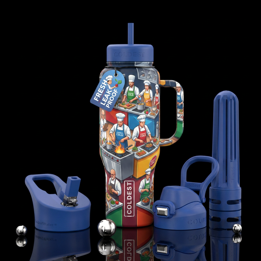 Cooking competitions water bottle design