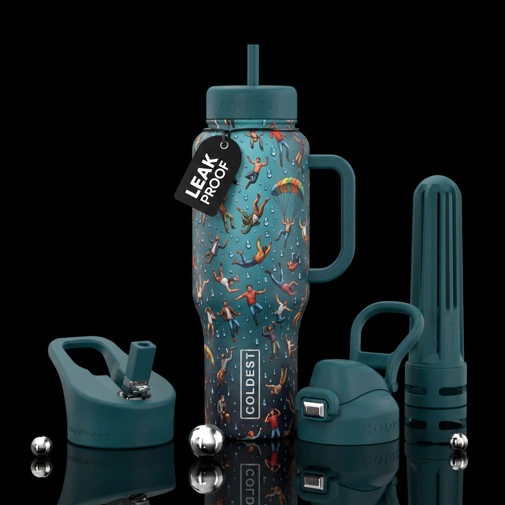 It’s raining men water bottle design