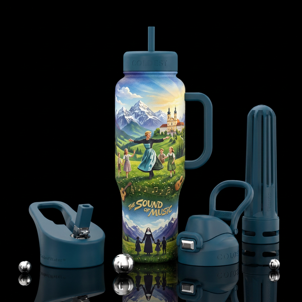 The Sound of Music water bottle design