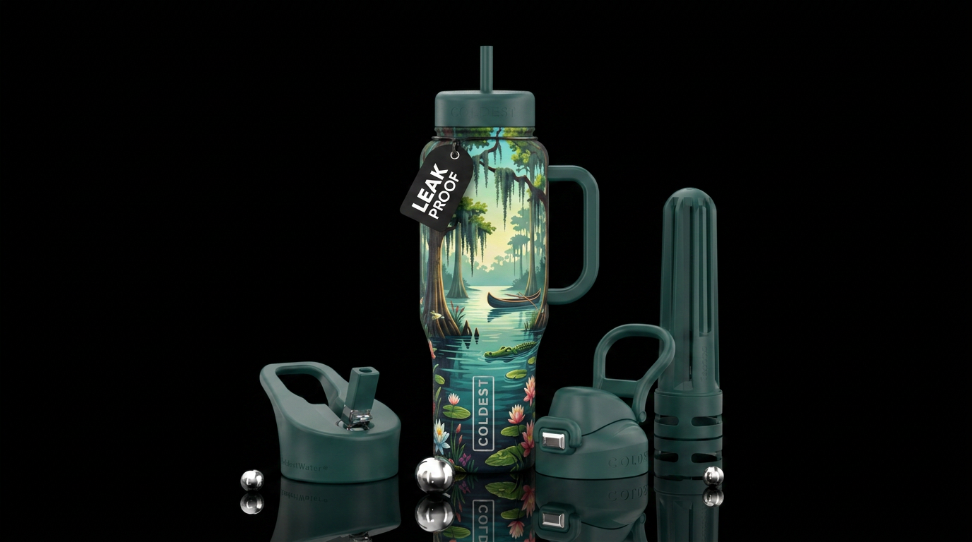 Bayou water bottle design