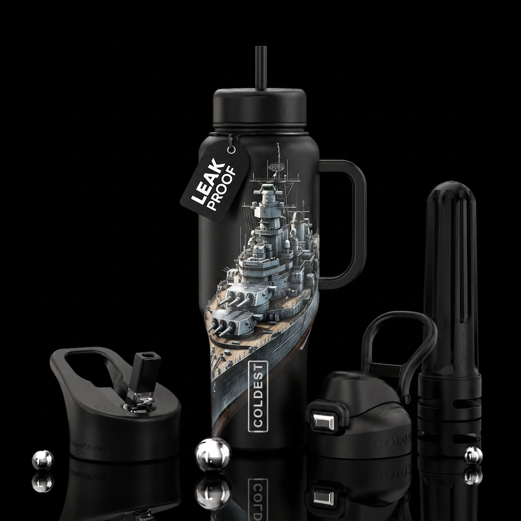 Battleship water bottle design