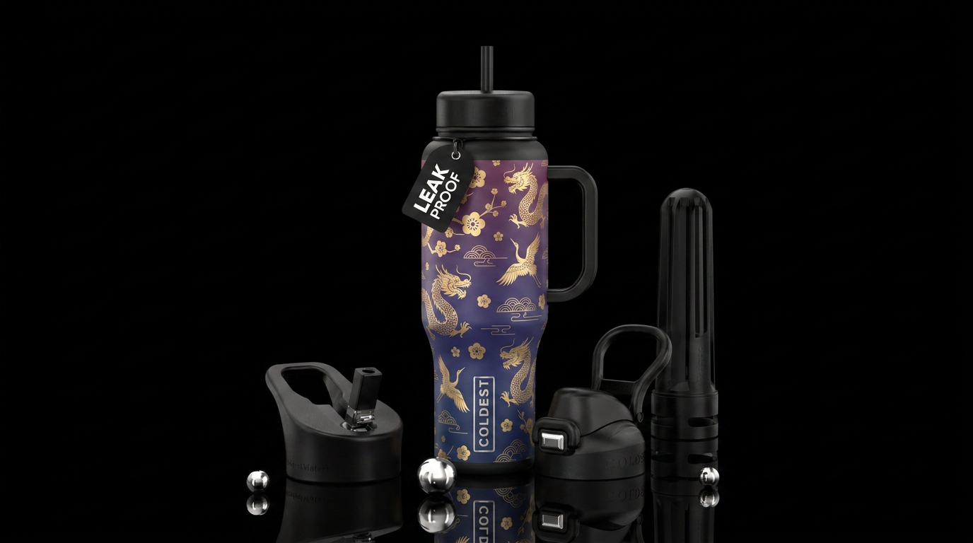 lunar new year, twilight water bottle design