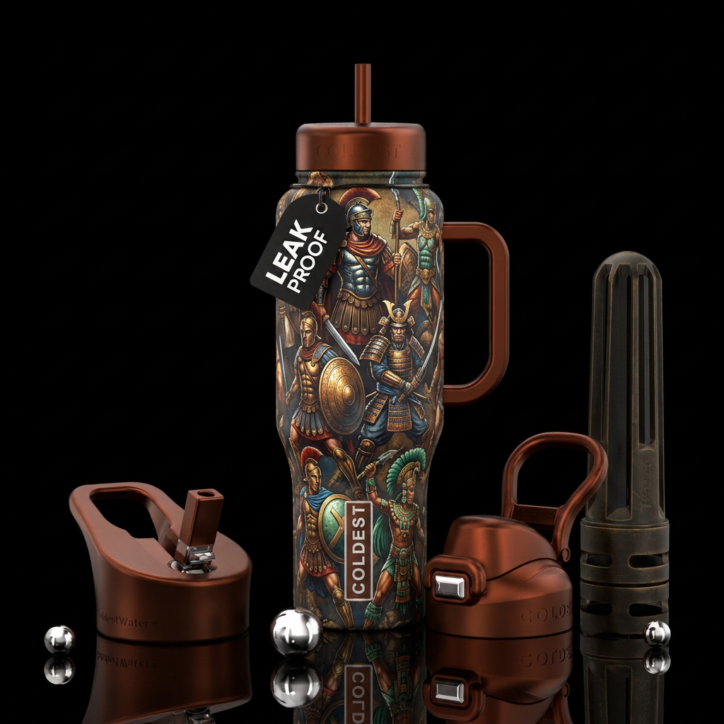 Ancient warriors water bottle design