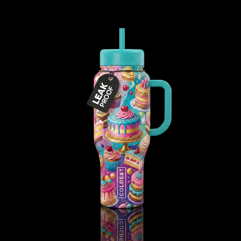 Cake Eater water bottle design