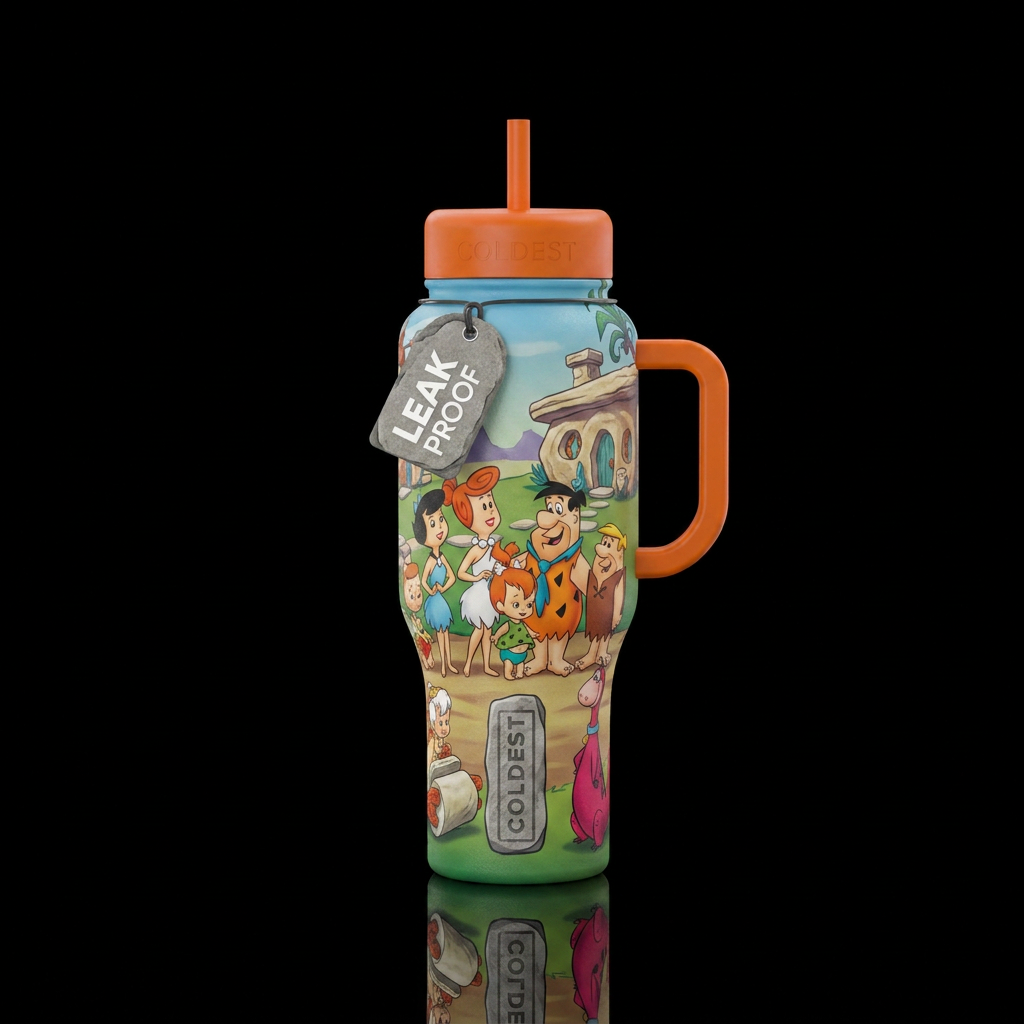 Flinstones water bottle design
