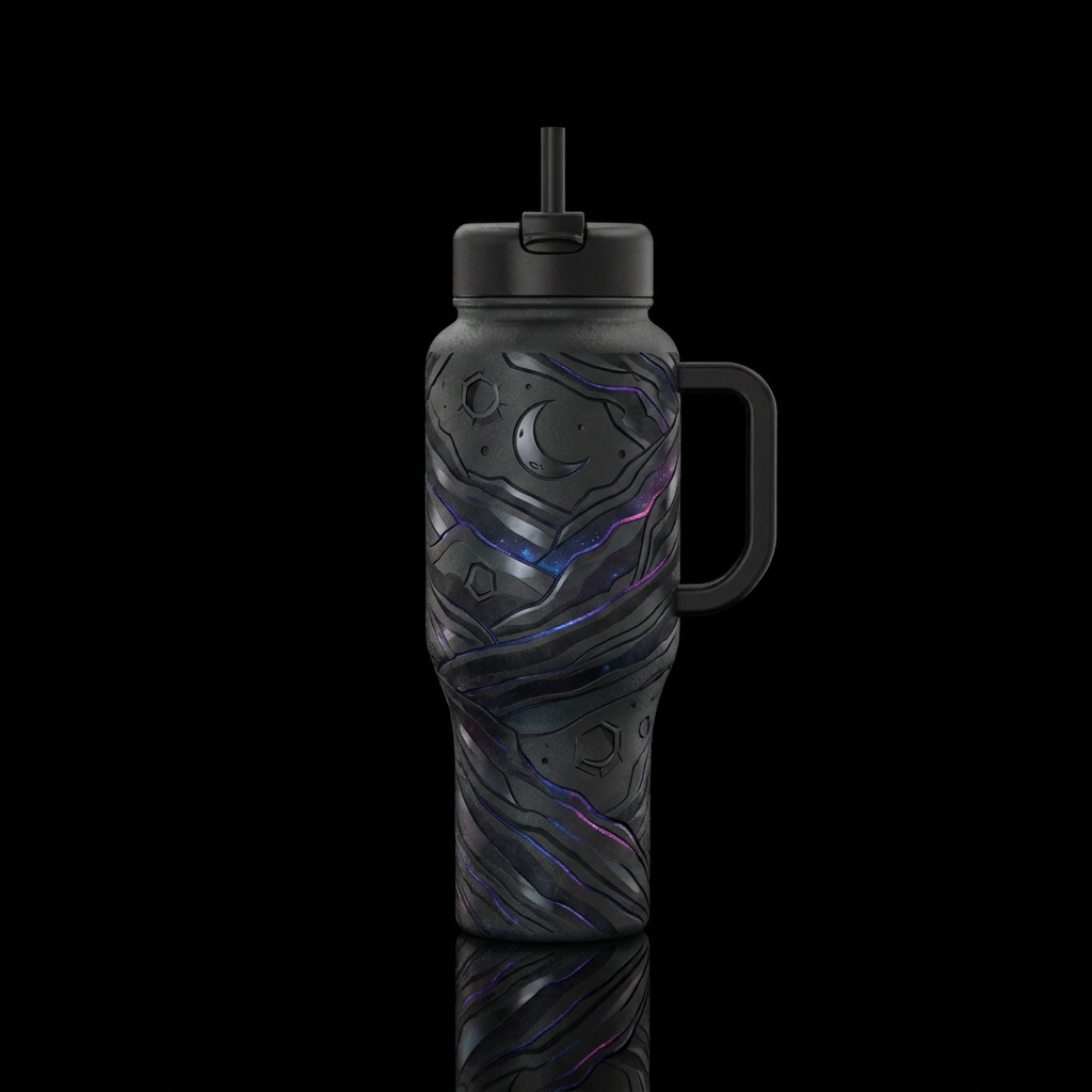 Obsidian Luna water bottle design