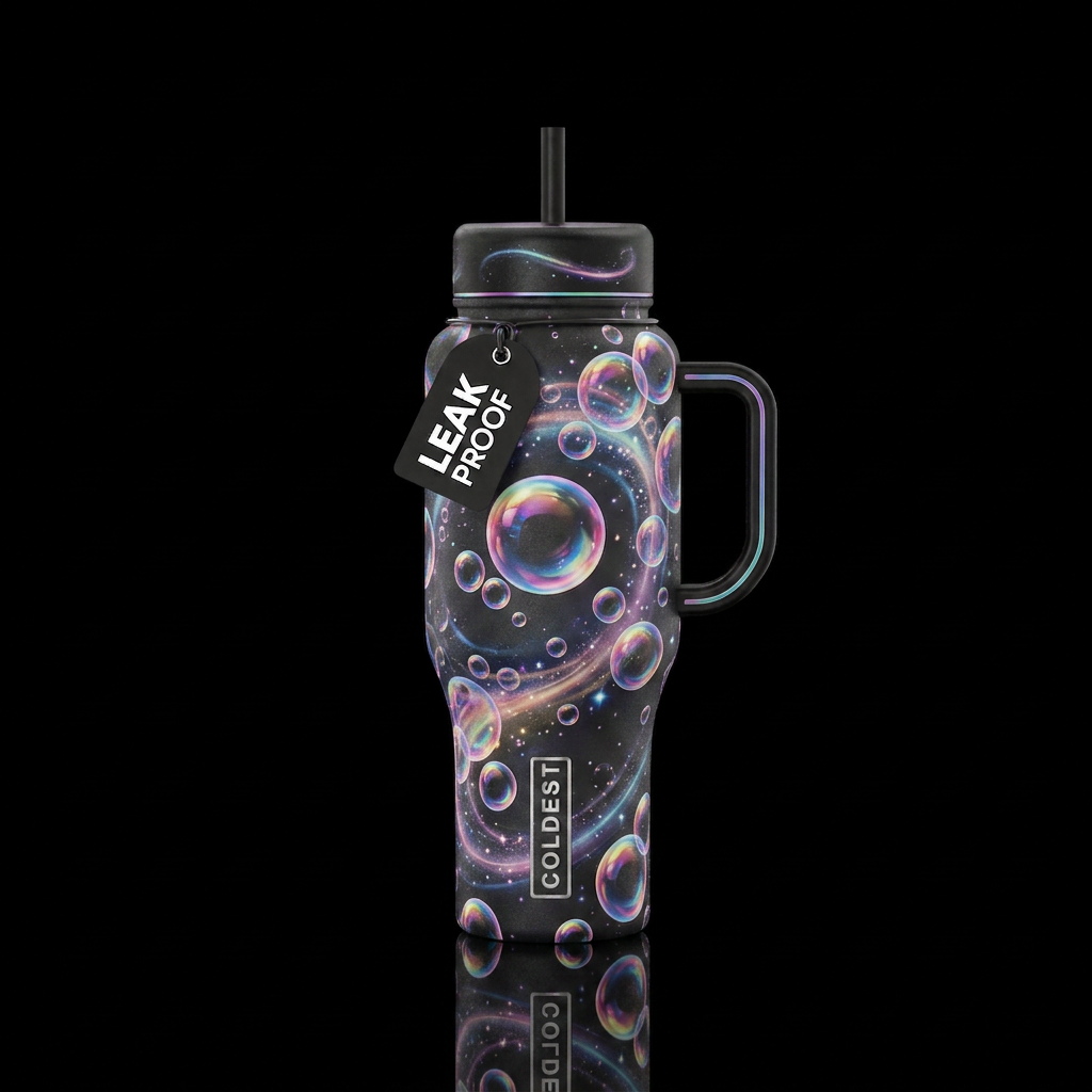 bubbles, magical water bottle design