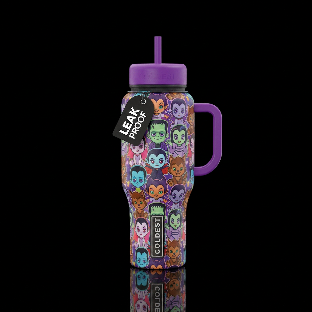 Baby munsters water bottle design