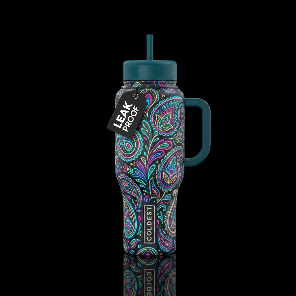 Glowie Paisleys water bottle design