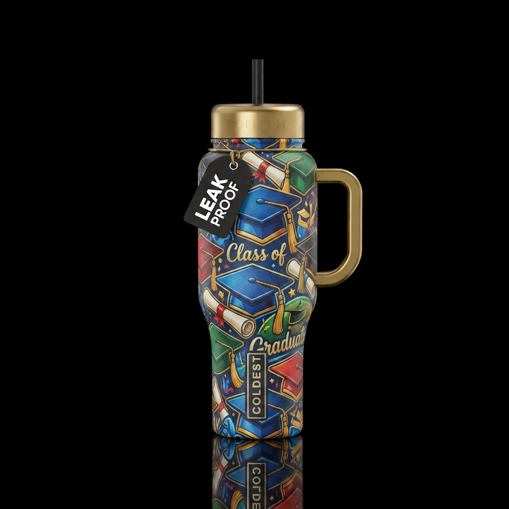 Graduation water bottle design