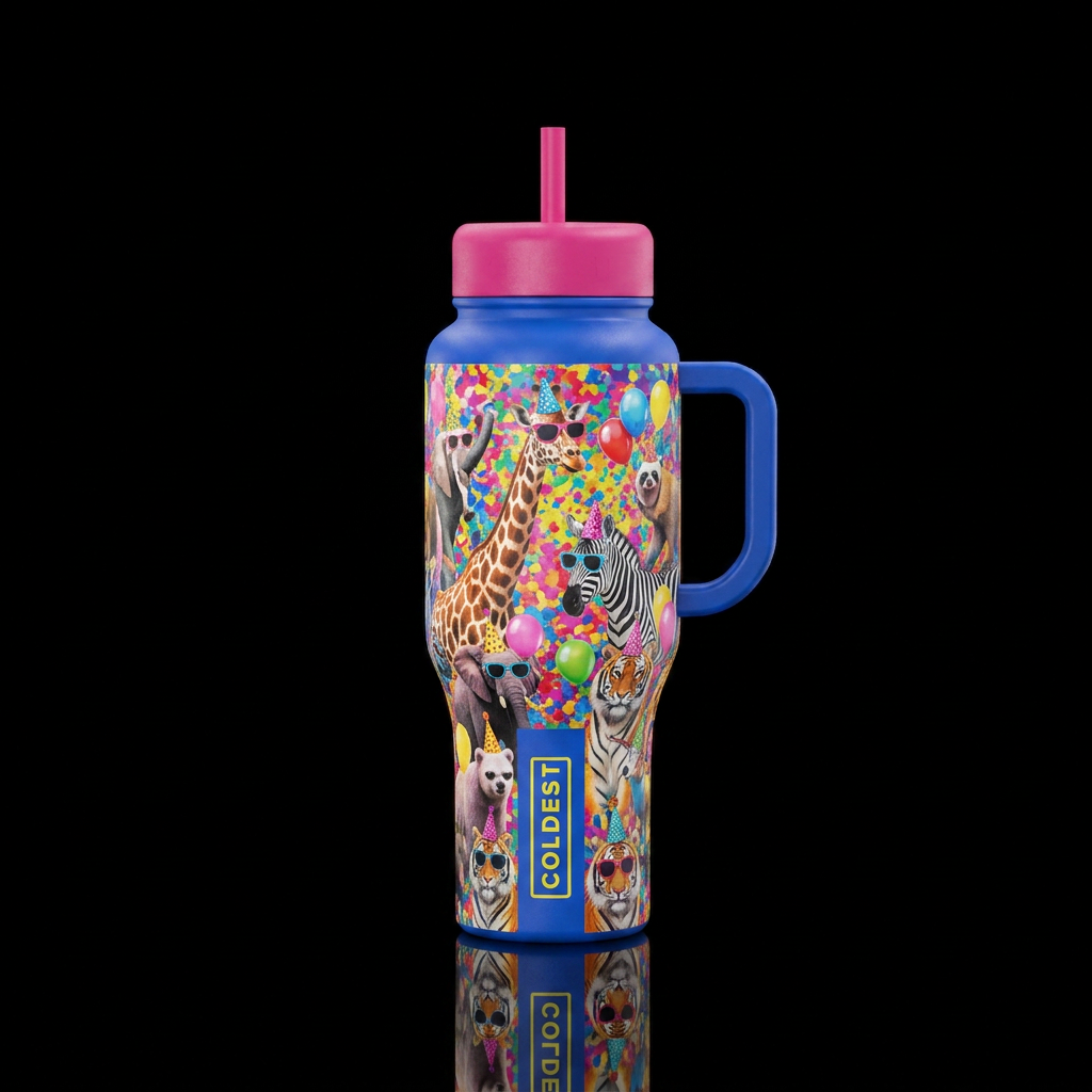 party animal water bottle design