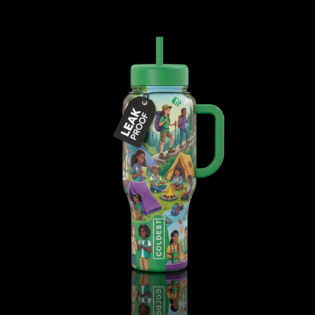 Girl scouts water bottle design