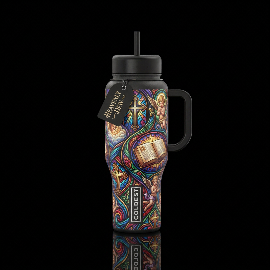 gospel, mesmerizing water bottle design