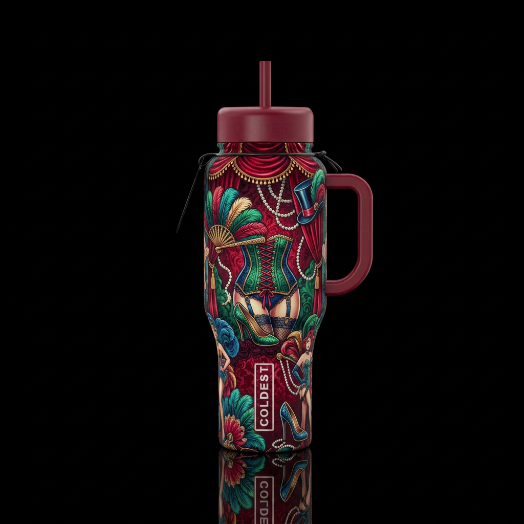 burlesque water bottle design