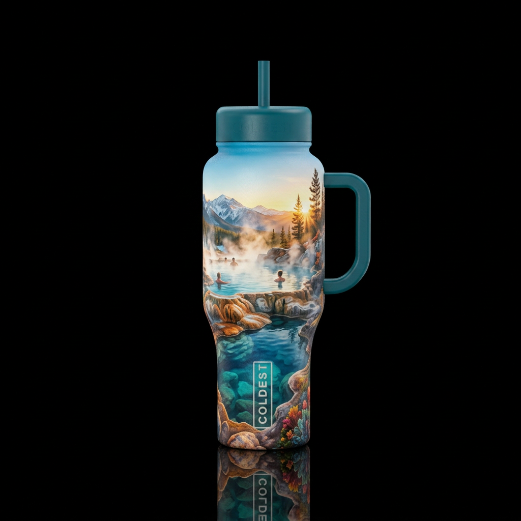 hot springs water bottle design