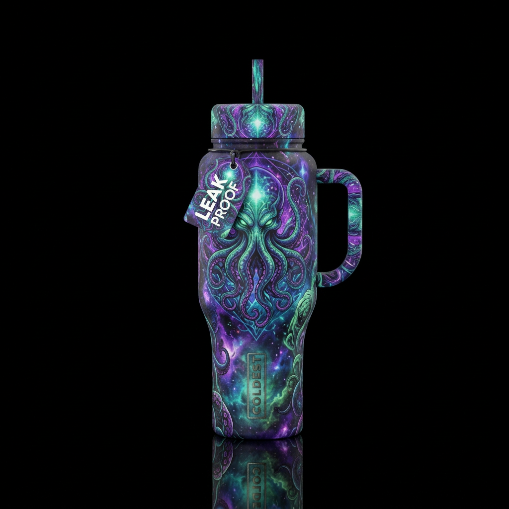 lovecraftian water bottle design
