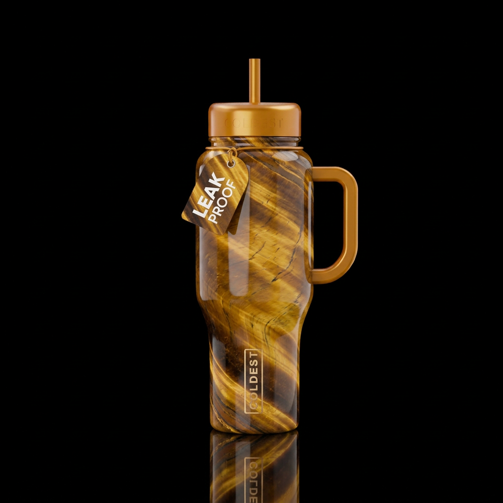 Tiger eye water bottle design