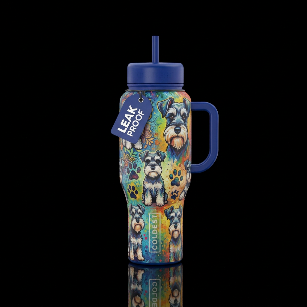 Mini Schnauzer water bottle design