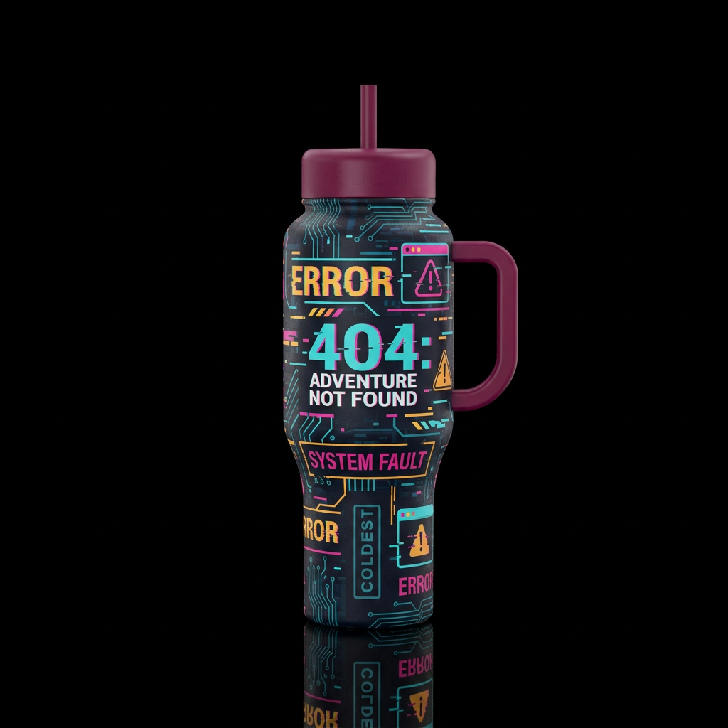 404 Error water bottle design