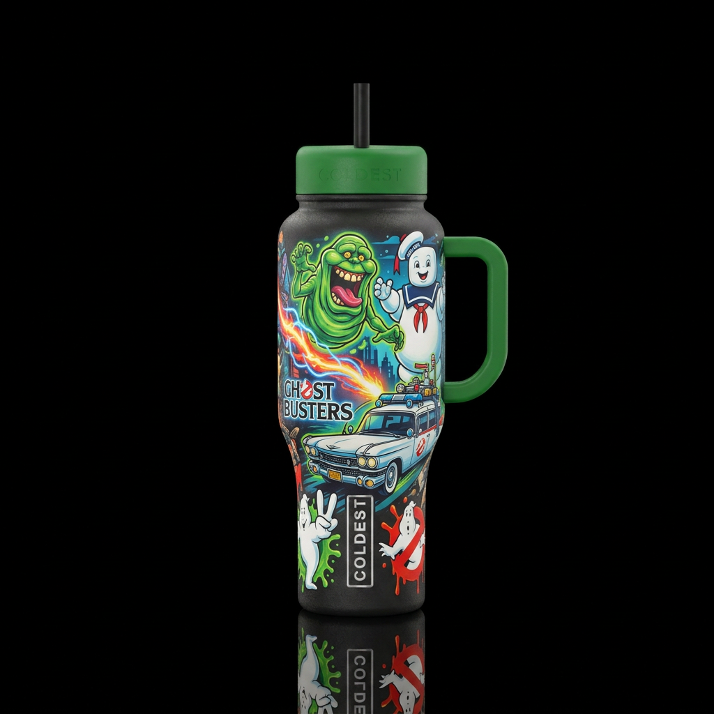 Ghostbusters water bottle design