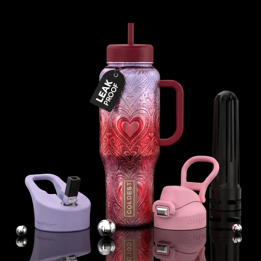Queen of Hearts water bottle design