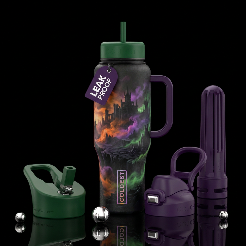 The Kingdom of Fear water bottle design