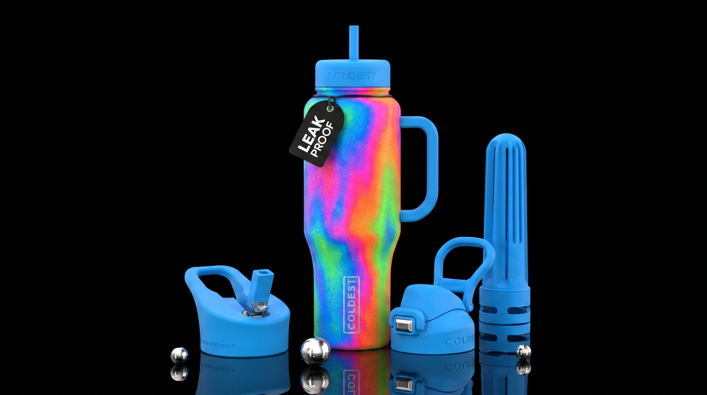Hypercolor water bottle design