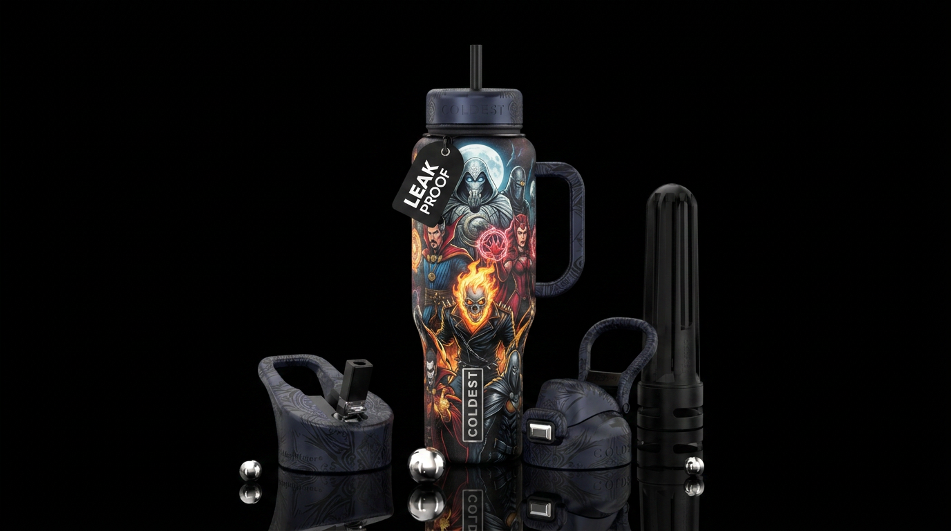 Legend of the Midnight Sons water bottle design