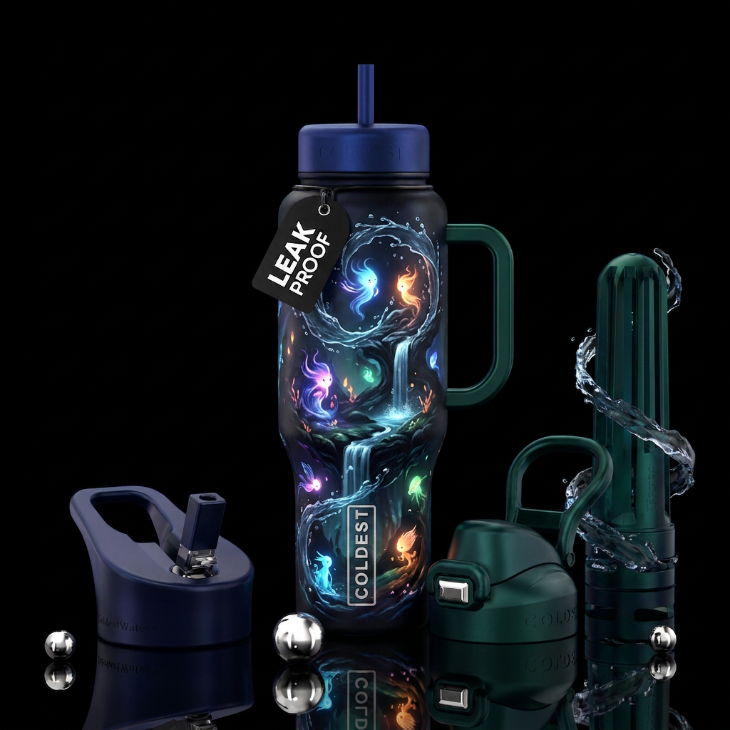 The Elementals water bottle design