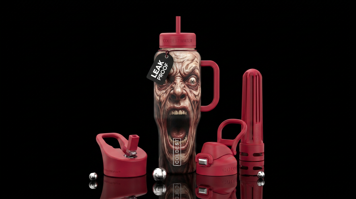 Screaming Stanley water bottle design