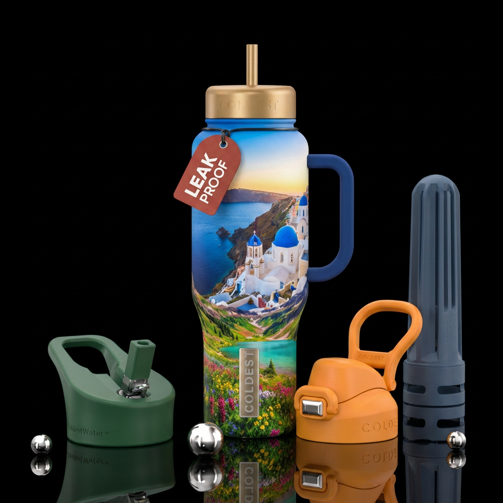 Blending Beauty water bottle design