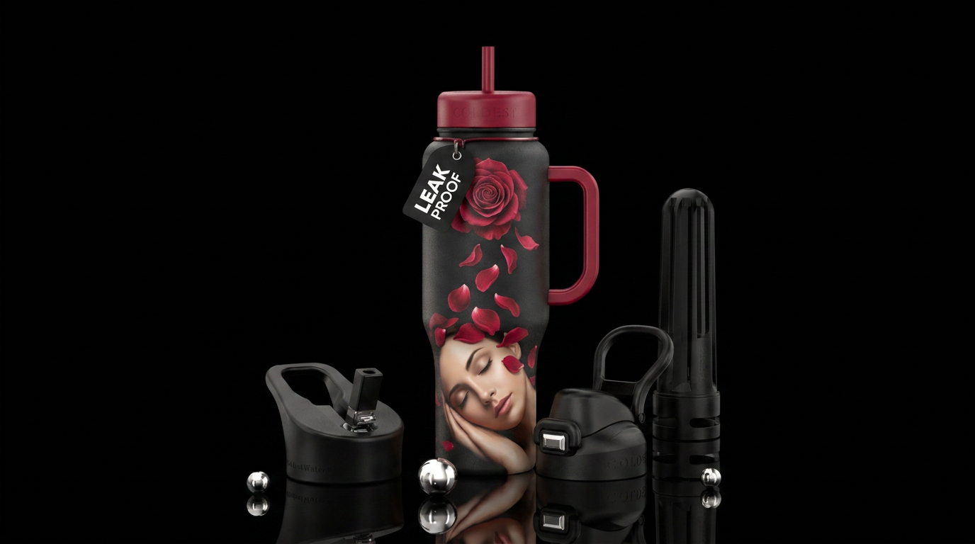 Kiss From A Rose water bottle design