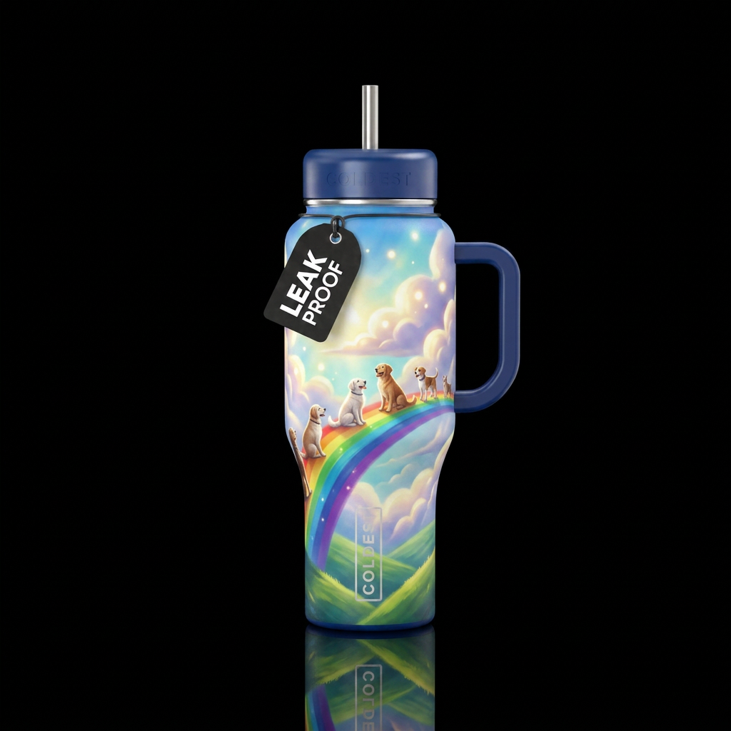 Rainbow Bridge water bottle design