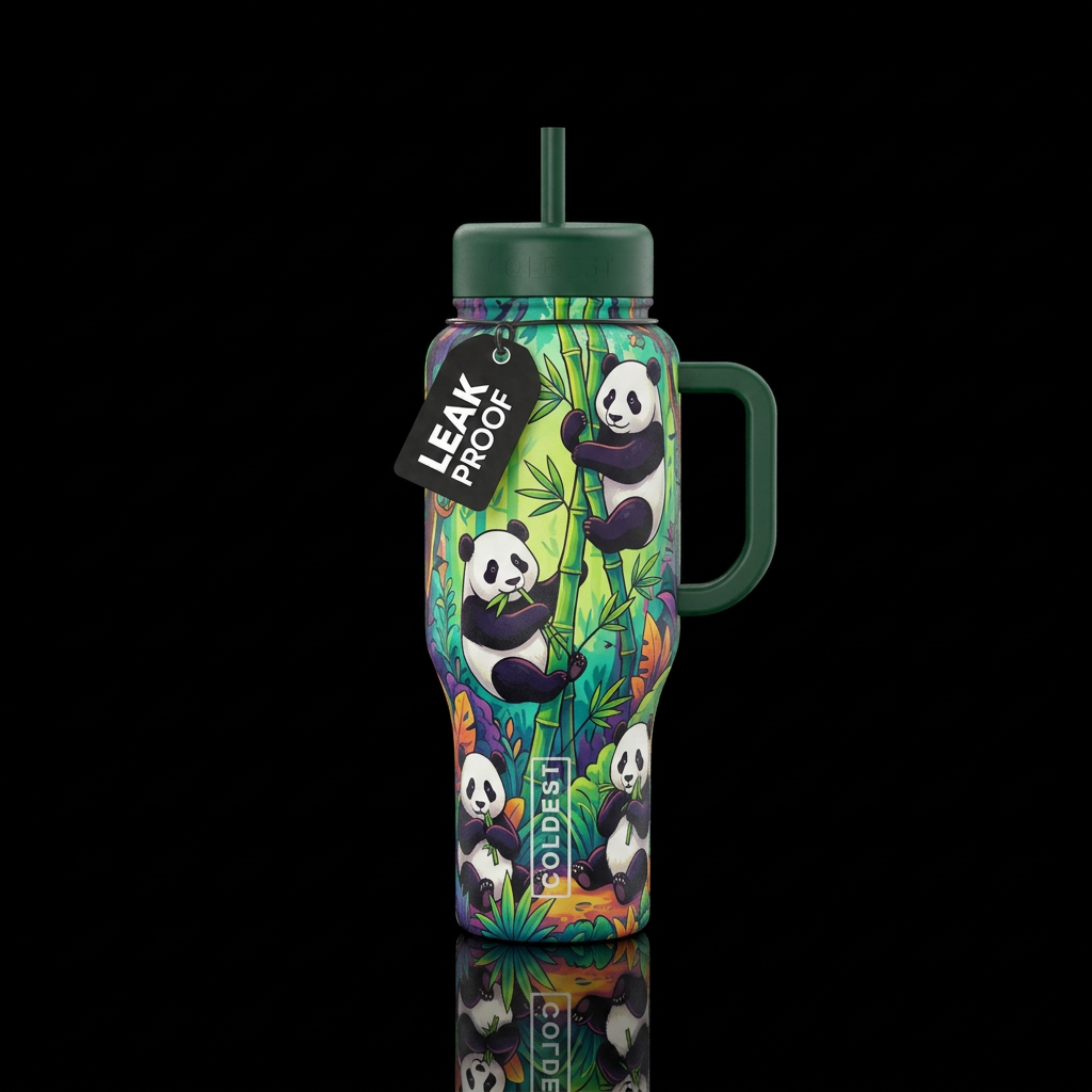 A panda bottle water bottle design