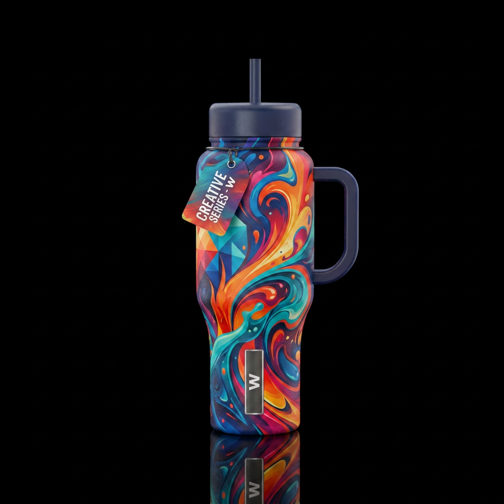 Black bottle by w water bottle design