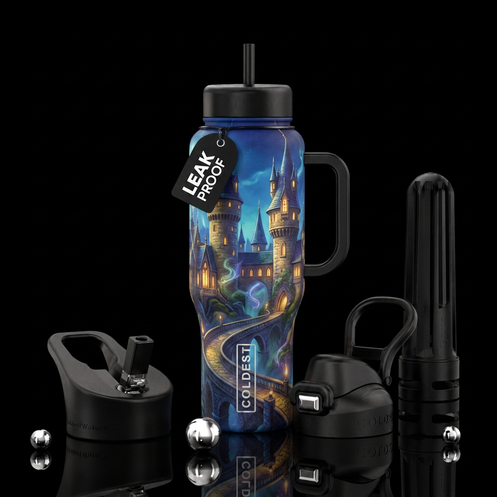 castle cup, wizarding castle, magic water bottle design