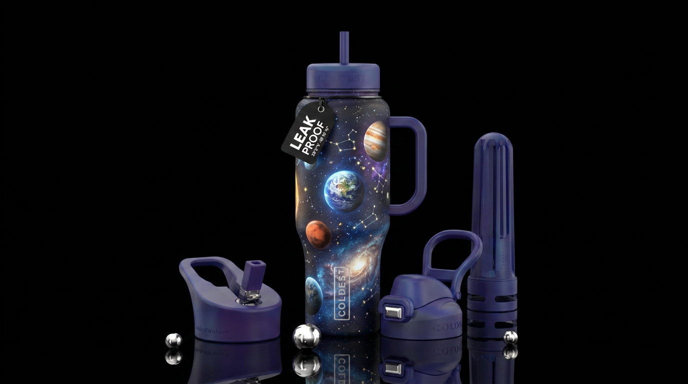 Coldies In Space! water bottle design