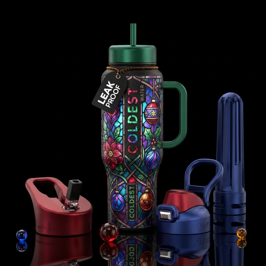Christmas Window water bottle design