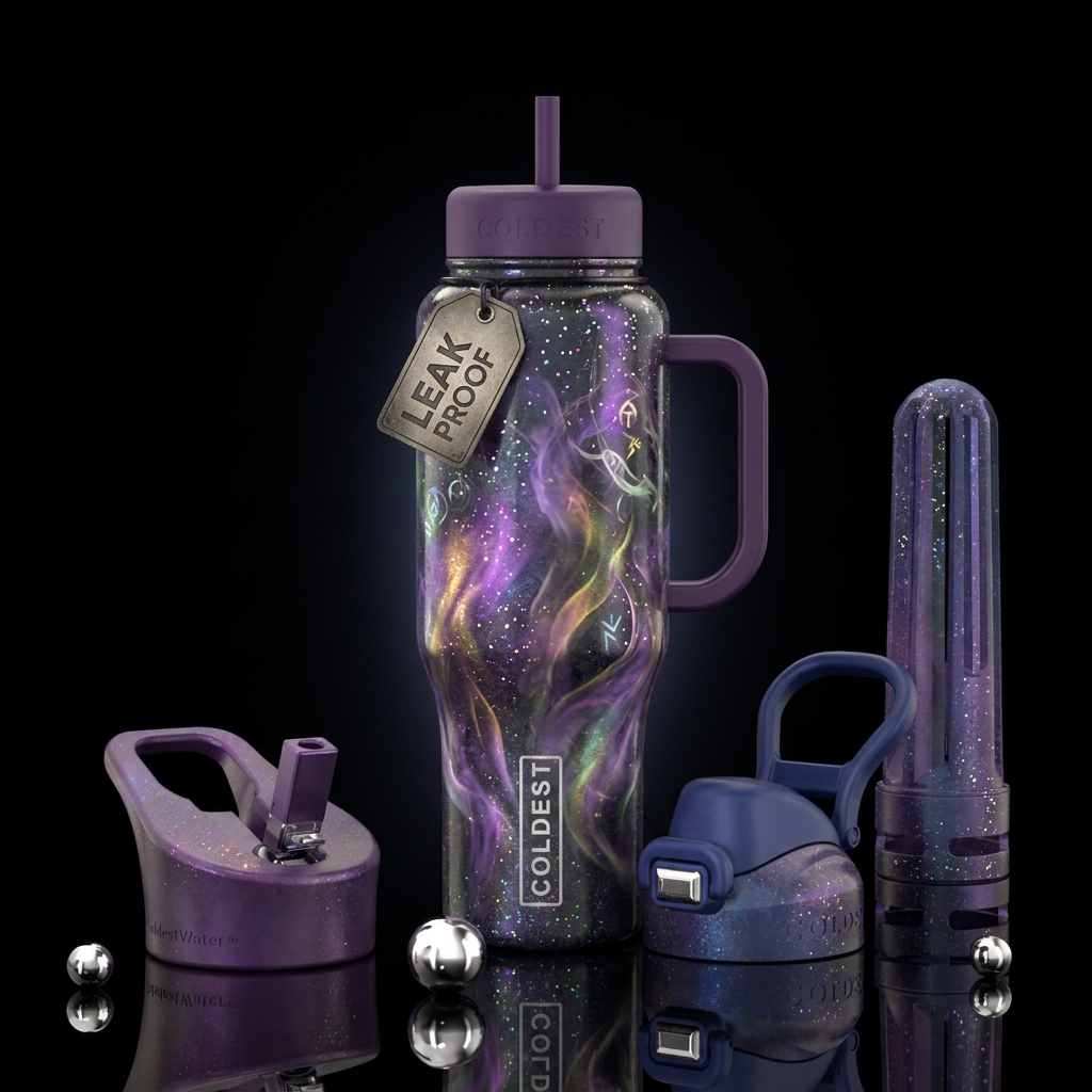 Haunted Skies water bottle design