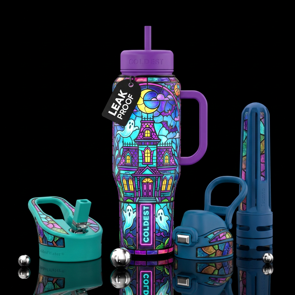Haunted Glass water bottle design