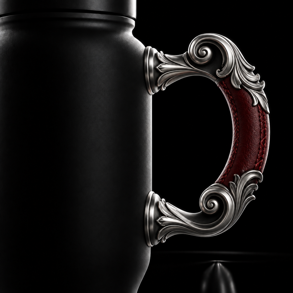 Baroque rustic water bottle design