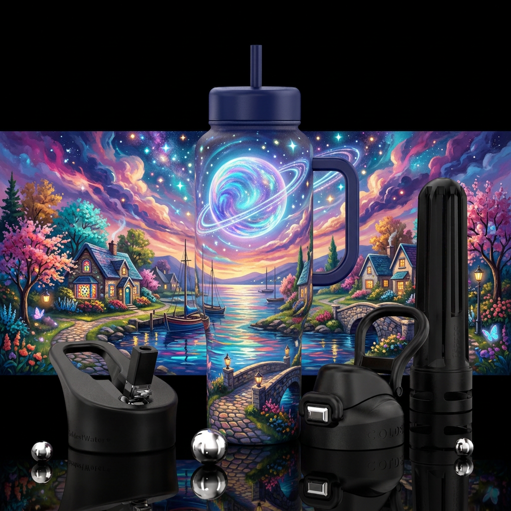 Create a breathtaking, original impressionist-styl... water bottle design