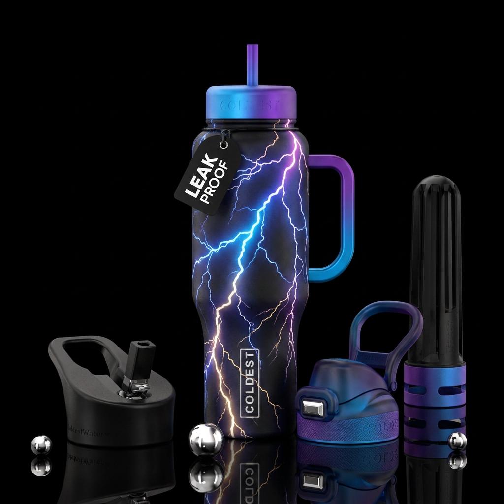Lightening water bottle design